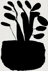 Silhouette botanique noire