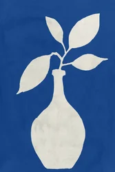 Vase botanique bleu