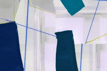 Abstraction géométrique bleue