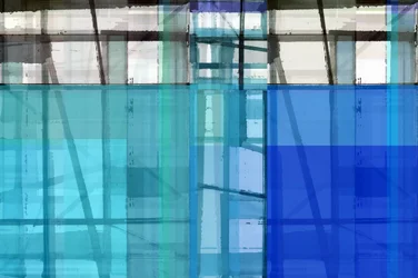 Abstraction géométrique bleue