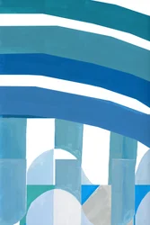 Flux géométrique bleu