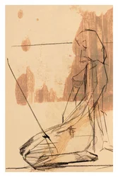 Figure abstraite contemplative