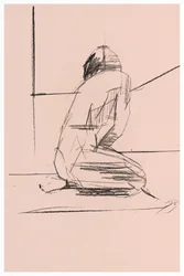 Figure en position de recueillement, à genoux