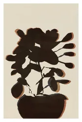 Silhouette Orchidée sombre