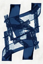 Formes abstraites bleu profond