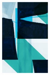 Géométrie bleu profond