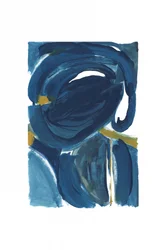 Tourbillons bleu foncé et dorés