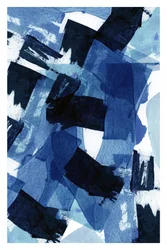 Coups de pinceau bleus dynamiques