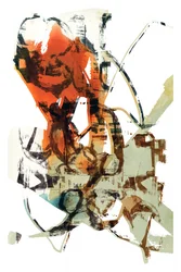 Abstrait orange dynamique