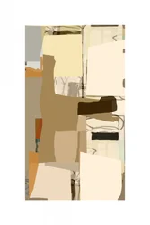 Collage abstrait aux tons terreux