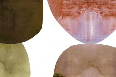 Formes abstraites aux tons terreux