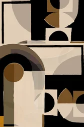 Abstraction géométrique aux tons terreux