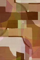 Abstrait aux tons terreux et superposés