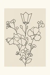 Lignes florales élégantes