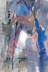 Abstrait bleu et rose expressif