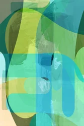 Abstrait vert-bleu fluide