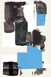 Abstraction géométrique bleue