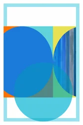 Bleu sérénité géométrique