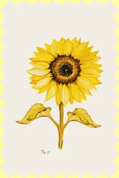 Fleur de tournesol dorée