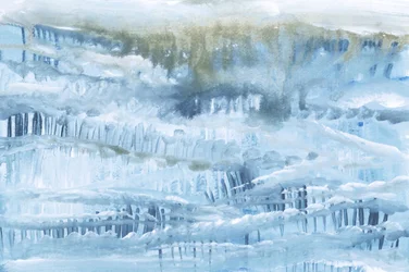 Paysage bleu glacé