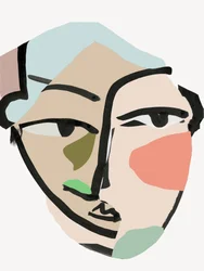 Portrait abstrait moderne