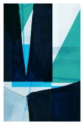Formes géométriques bleues modernes