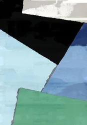 Formes modernes en blocs de couleur