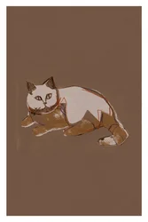 Chat stylisé moderne