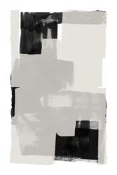 Géométrie monochrome en touches de pinceau