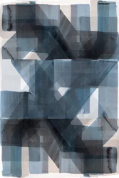Motifs géométriques bleus entrelacés