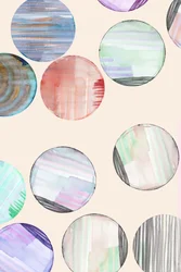 Cercles abstraits aux couleurs pastel