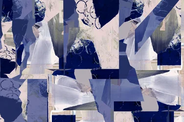 Abstraction bleue sereine