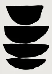 Formes noires superposées