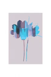 Abstraction « Fleur bleu sarcelle »