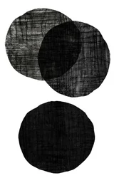 Cercles noirs texturés