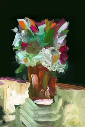 Fleurs abstraites aux couleurs vives