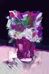 Fleurs abstraites aux couleurs vives