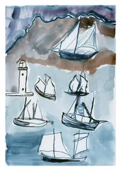 Scène de voile à l