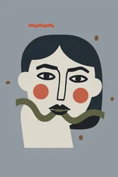 Femme au ruban vert
