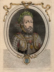 Portrait de Henri II (1519-1559) Roi de France - Gravure de 