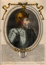 Portrait de Philippe IV le Bel (1268 - 1314), Roi de France - gravure de 