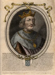 Portrait de Philippe VI de Valois (1293-1350), roi de France - Philippe VI de Valois (1293-1350) roi de France - gravure de 