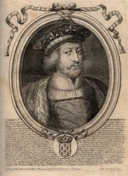 Portrait de Thierry III (ca. 657-691), roi des Francs de Neustrie (673-675) et roi de tous les Francs (679-691) - Théodoric III, roi de Neustrie (673-675) et roi de tous les Francs (679-691)