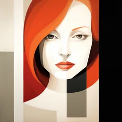 Portrait contemporain minimaliste de fille