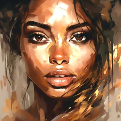 Belle femme brune abstraite, beauté naturelle