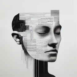 Peinture minimaliste de visage d