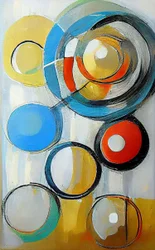 Cercles abstraits multicolores