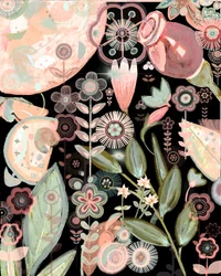 Jardin floral aux teintes douces