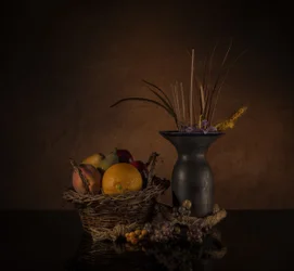 Nature morte rustique abondante