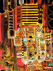 Motif autochtone, 2014 (technique mixte)